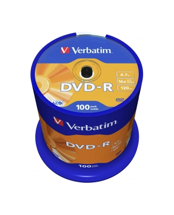 Verbatim DVD-R [ cake box 100 | 4.7GB | 16x | matte silver ] nr 1