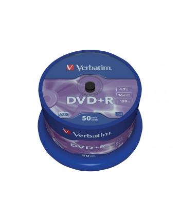 Verbatim DVD+R [ cake box 50 | 4.7GB | 16x | matte silver ] nr 1