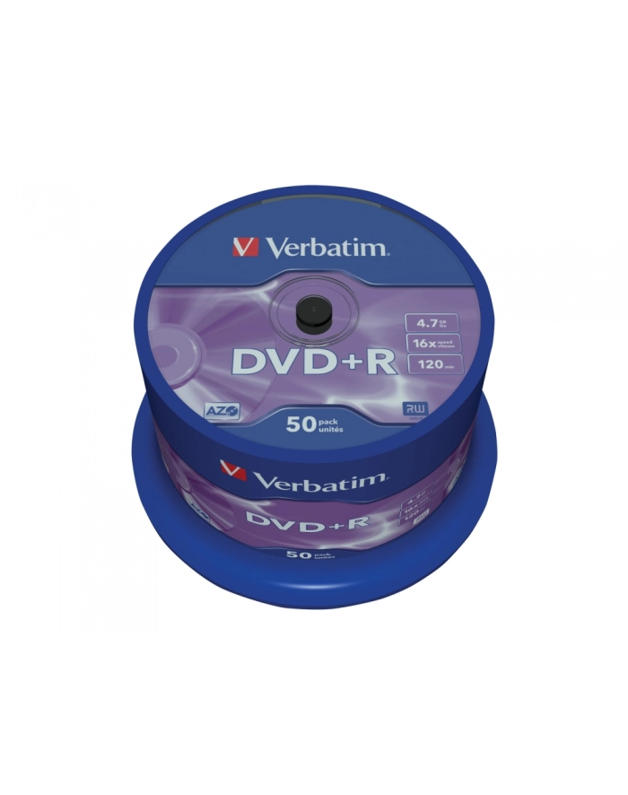 Verbatim DVD+R [ cake box 50 | 4.7GB | 16x | matte silver ] główny