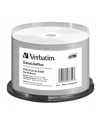 DVD+R DL Verbatim [ spindle 50 | 8,5GB | 8x | WIDE THERMAL PRINTABLE ] nr 1