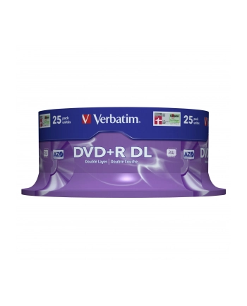 DVD+R DL Verbatim [ spindle 25 | 8,5GB | 8x |  MATT SILVER ] nr 2