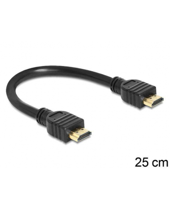 KABEL HDMI-HDMI HIGH SPEED ETH. 25CM DELOCK (V1.4 LAN TV)