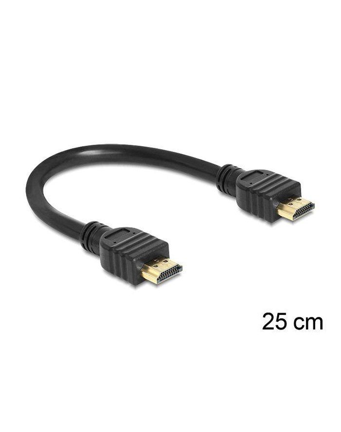 KABEL HDMI-HDMI HIGH SPEED ETH. 25CM DELOCK (V1.4 LAN TV) główny