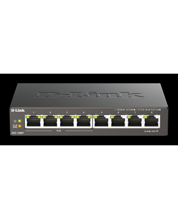 D-LINK DGS-1008P/E 8-port 10/100/1000 Desktop Switch w/ 4 PoE Ports