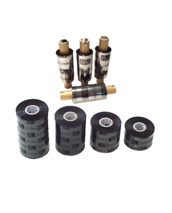 Taśma termotransferowa Zebra 57mm/74mb woskowa,kolor czarny,gilza0,5'' z nacięciami krótka (57mm) nr 2
