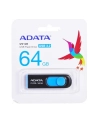 Adata DashDrive UV128 64GB USB3.0 czarno - niebieski 90MB / 40MB - nr 33