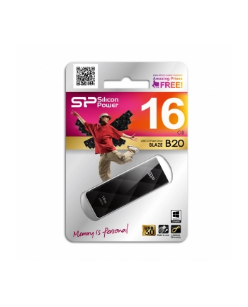 Silicon Power BLAZE B20 16GB USB3.0 MATTE BLACK/DIAMOND/LED nr 1