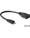 Delock Adapter Micro HDMI-D(M)->HDMI-A(F) 23cm - nr 24
