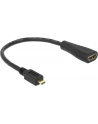 Delock Adapter Micro HDMI-D(M)->HDMI-A(F) 23cm - nr 25