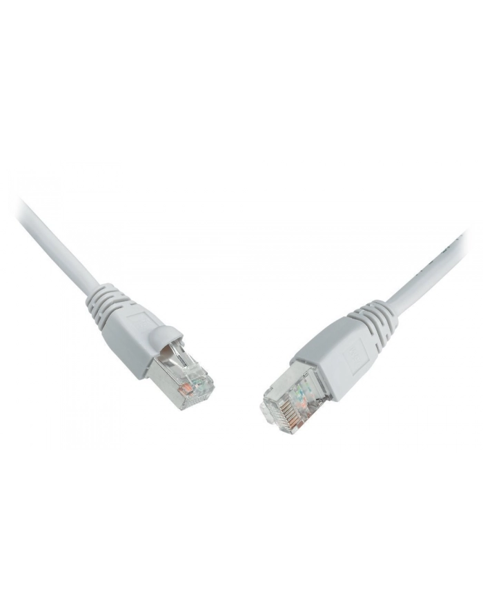 Solarix patchcord kat. 5e SFTP PVC, osłonka nasuwana, 10m, szary główny