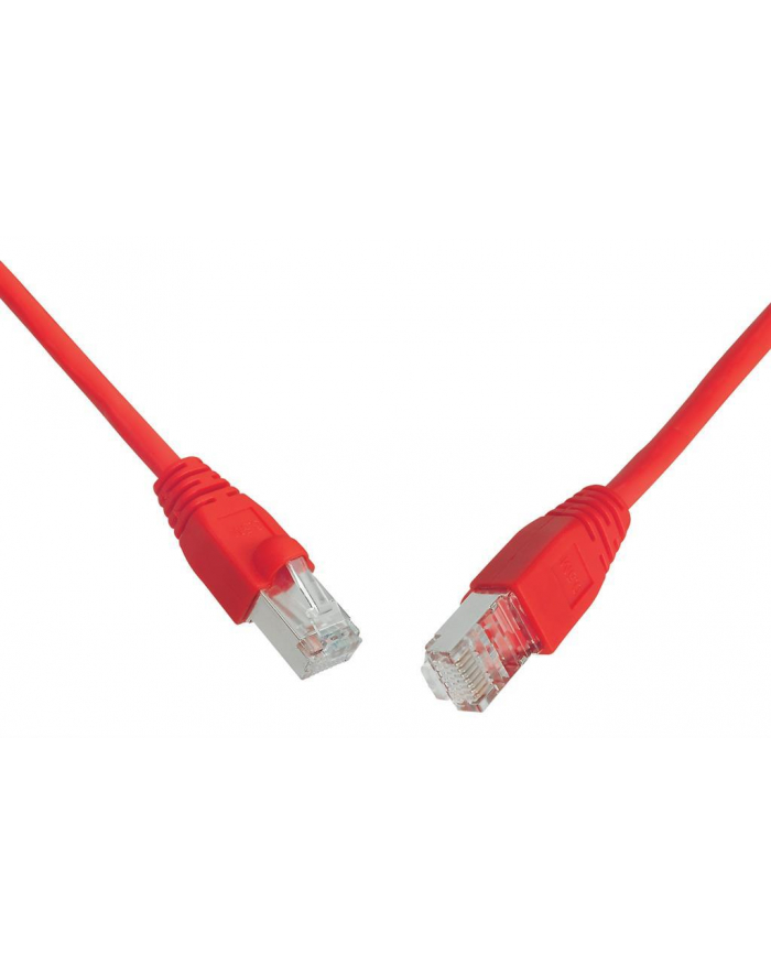 Solarix patchcord kat. 5e UTP PVC, osłonka nasuwana, 3m czerwony główny