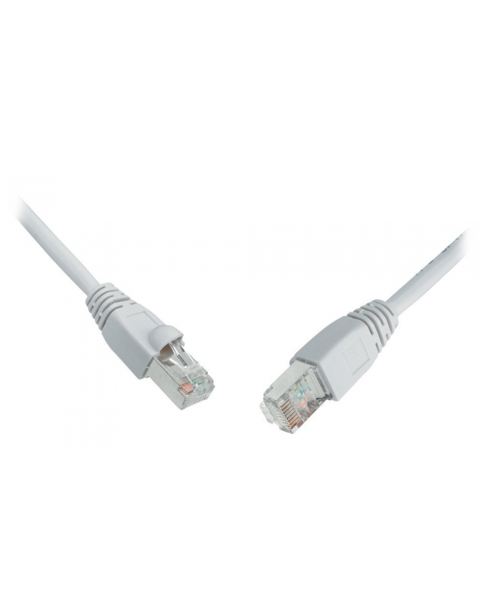 Solarix patchcord kat. 5e SFTP PVC, osłonka nasuwana, 10m, szary główny