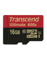 TRANSCEND Micro SDHC Class 10 UHS-I 600x, MLC, 16GB (Ultimate) + adapter - nr 27