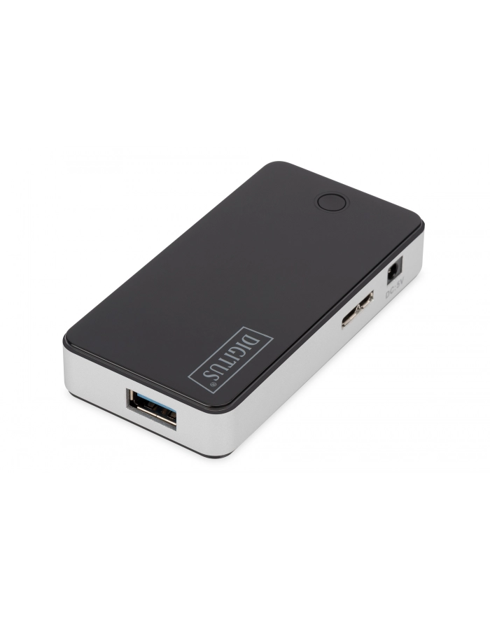 Digitus Hub USB 3.0 4-portowy SuperSpeed 5Gbps, czarny główny