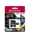 TRANSCEND Micro SDHC Class 10 UHS-I 600x, MLC, 8GB (Ultimate) + adapter - nr 12