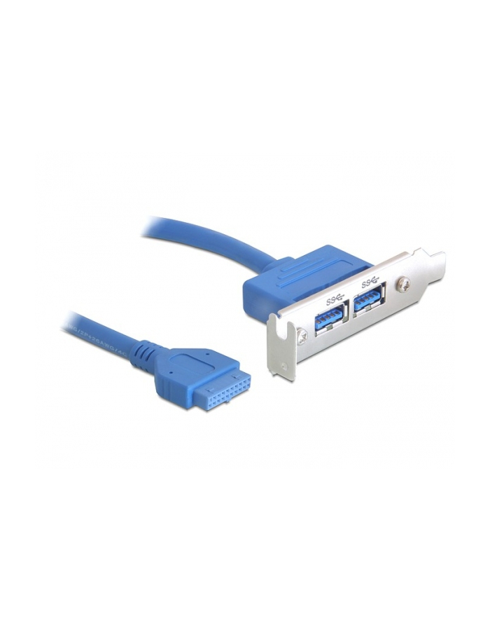 Delock Gniazdo 2xUSB 3.0 na śledziu (Low Profile) główny