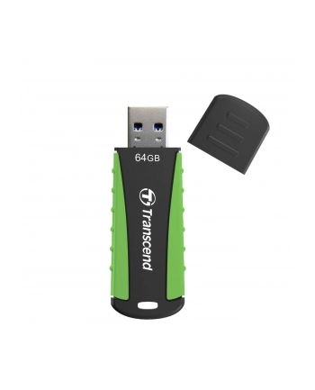 TRANSCEND USB Flash Disk JetFlash®810, 64GB, USB 3.0, Black/Green (wodoodporny, odporny na wstrząsy) nr 2