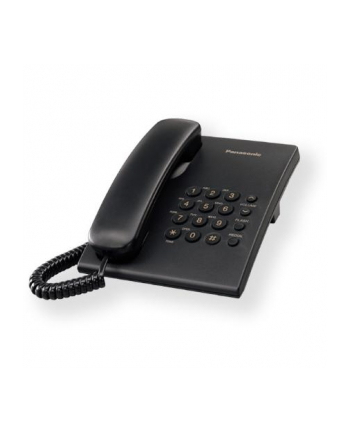 Panasonic KX-TS500FXB Corded phone, Black, Wall-mount option, Last Number Redial, Flash, Volume Control (6 levels), 3-Step Ringer Selector, Tone/Pulse