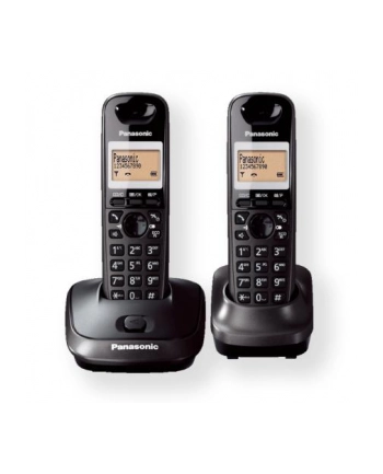 Panasonic KX-TG2512FXT Cordless phones, Black /  LCD display/ Memory 50 numbers / Memory for 50 incoming numbers / Auto-repeat, dialing station number, ringtone 10, selectable tone 32 /   MUTE, FLASH, HOLD functions  / SMS / Wall-mount option nr 2