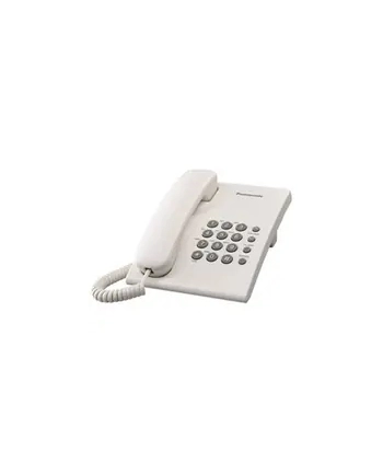 Panasonic KX-TS500FXW Corded phone, White, Wall-mount option, Last Number Redial, Flash, Volume Control (6 levels), 3-Step Ringer Selector, Tone/Pulse nr 1