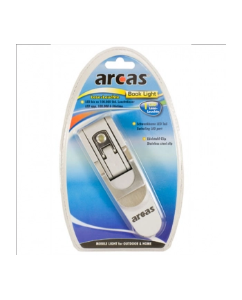 Arcas 1 LED Book Light / incl. 3 x AG13 batteries / 180° swiveling LED-lamp / foldable / with stainless steel clip nr 1