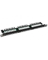 Solarix 19'' patch panel UTP CAT5E 24xRJ45 vyvaz.lištou czarny z 0,5 U - nr 2
