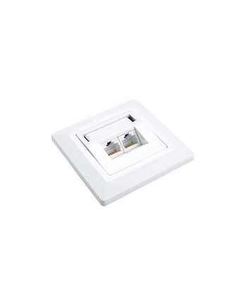 Solarix gniazdo 2 x CAT5e UTP RJ45 podtynkowy biały nr 2