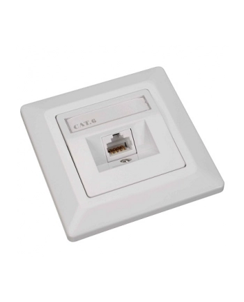Solarix outlet CAT6 STP 1 x RJ45 podtynkowy biały nr 1