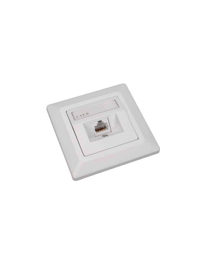 Solarix outlet CAT6 STP 1 x RJ45 podtynkowy biały główny