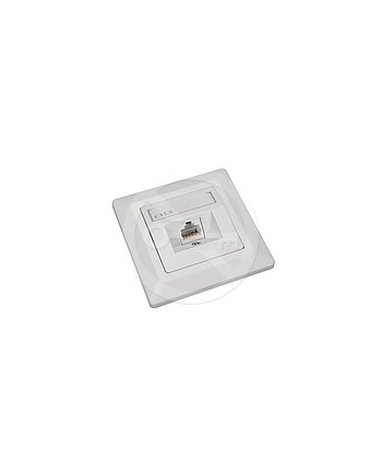 Solarix outlet CAT6 UTP 1 x RJ45 podtynkowy biały