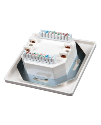 Solarix outlet CAT6 UTP 2 x RJ45 podtynkowy biały