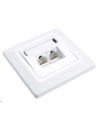Solarix outlet CAT6 UTP 2 x RJ45 podtynkowy biały - nr 4