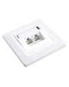 Solarix outlet CAT6 UTP 2 x RJ45 podtynkowy biały - nr 7