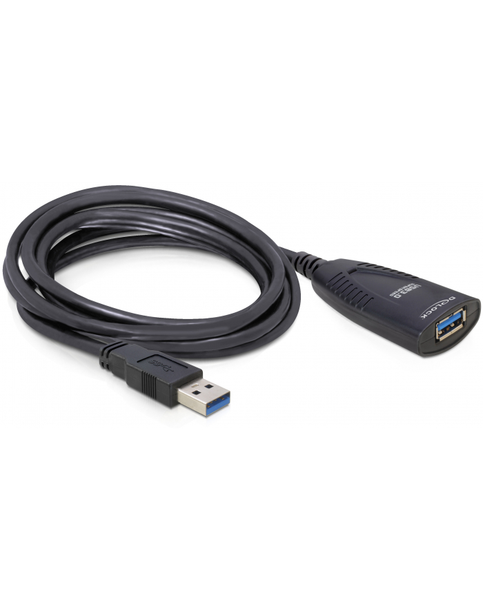 Delock przedłużacz aktywny USB 3.0 AM-AF 5M, czarny główny