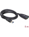 Delock przedłużacz aktywny USB 3.0 AM-AF 5M, czarny - nr 37