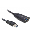 Delock przedłużacz aktywny USB 3.0 AM-AF 5M, czarny - nr 8