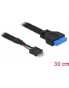 Delock Cable USB 3.0 płyta główna (F) > USB 2.0 płyta główna (M), 0.3m - nr 31