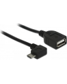 Delock kabel USB micro B męski > USB 2.0 A żeński, OTG, 50 cm, kątowy - nr 23