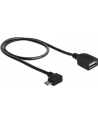 Delock kabel USB micro B męski > USB 2.0 A żeński, OTG, 50 cm, kątowy - nr 24