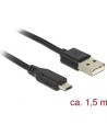 Delock kabel USB micro AM-MBM5P 2.0 + wskaźnik ładowania LED, 1.5M - nr 37
