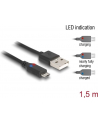 Delock kabel USB micro AM-MBM5P 2.0 + wskaźnik ładowania LED, 1.5M - nr 40