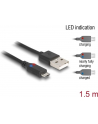 Delock kabel USB micro AM-MBM5P 2.0 + wskaźnik ładowania LED, 1.5M - nr 41