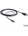 Delock kabel USB micro AM-MBM5P 2.0 + wskaźnik ładowania LED, 1.5M - nr 45