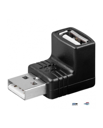 Manhattan Adapter Hi-Speed USB A męski na A żeński, kątowy