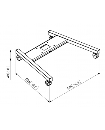 Vogels Trolley frame large, Black