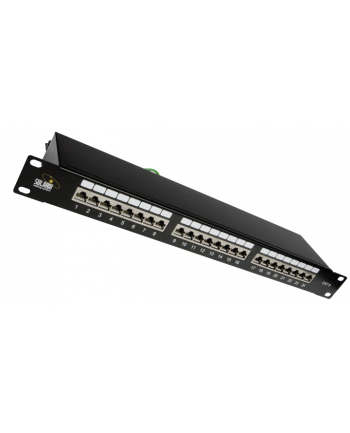 Solarix patch panel 24 x RJ45 CAT6 STP czarny 1U