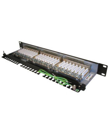 Solarix patch panel 24 x RJ45 CAT6 STP czarny 1U