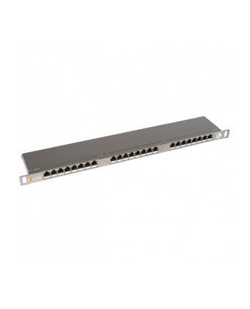 Solarix 19'' patch panel 5e STP 24xRJ45 cabl. manag. stal nierdzewna 0,5 U