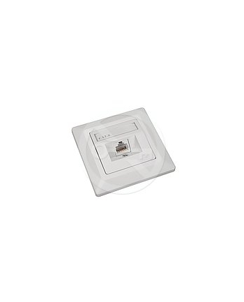 Solarix outlet CAT6 UTP 1 x RJ45 podtynkowy biały nr 1