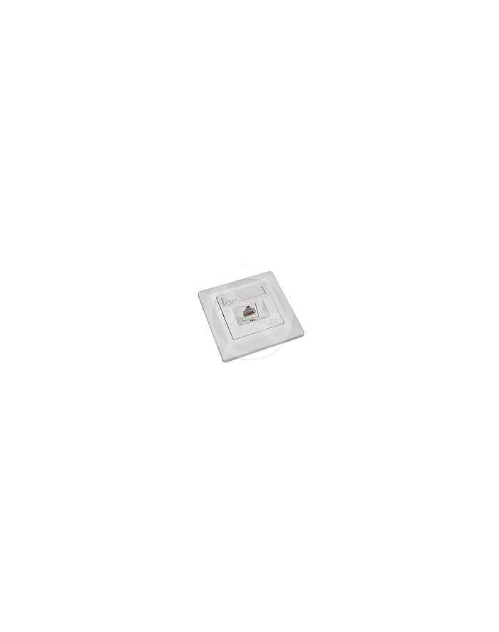 Solarix outlet CAT6 UTP 1 x RJ45 podtynkowy biały główny
